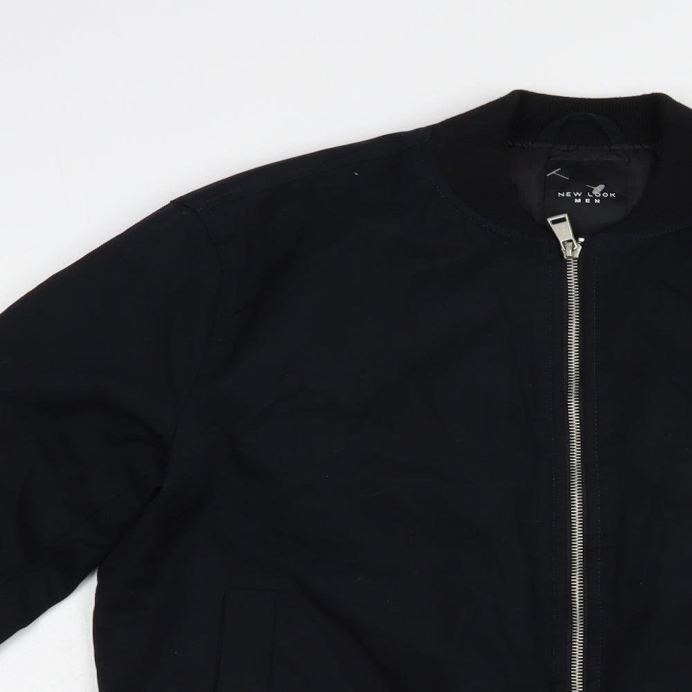 New Look Men Mens Black   Bomber Jacket Jacket Size XS  Zip