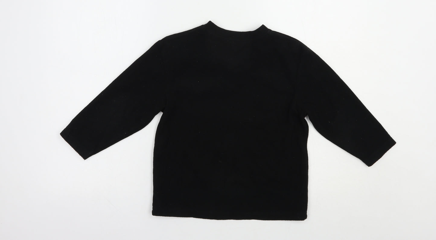 Tesco Boys Black  Polyester Pullover Sweatshirt Size 4-5 Years  Pullover