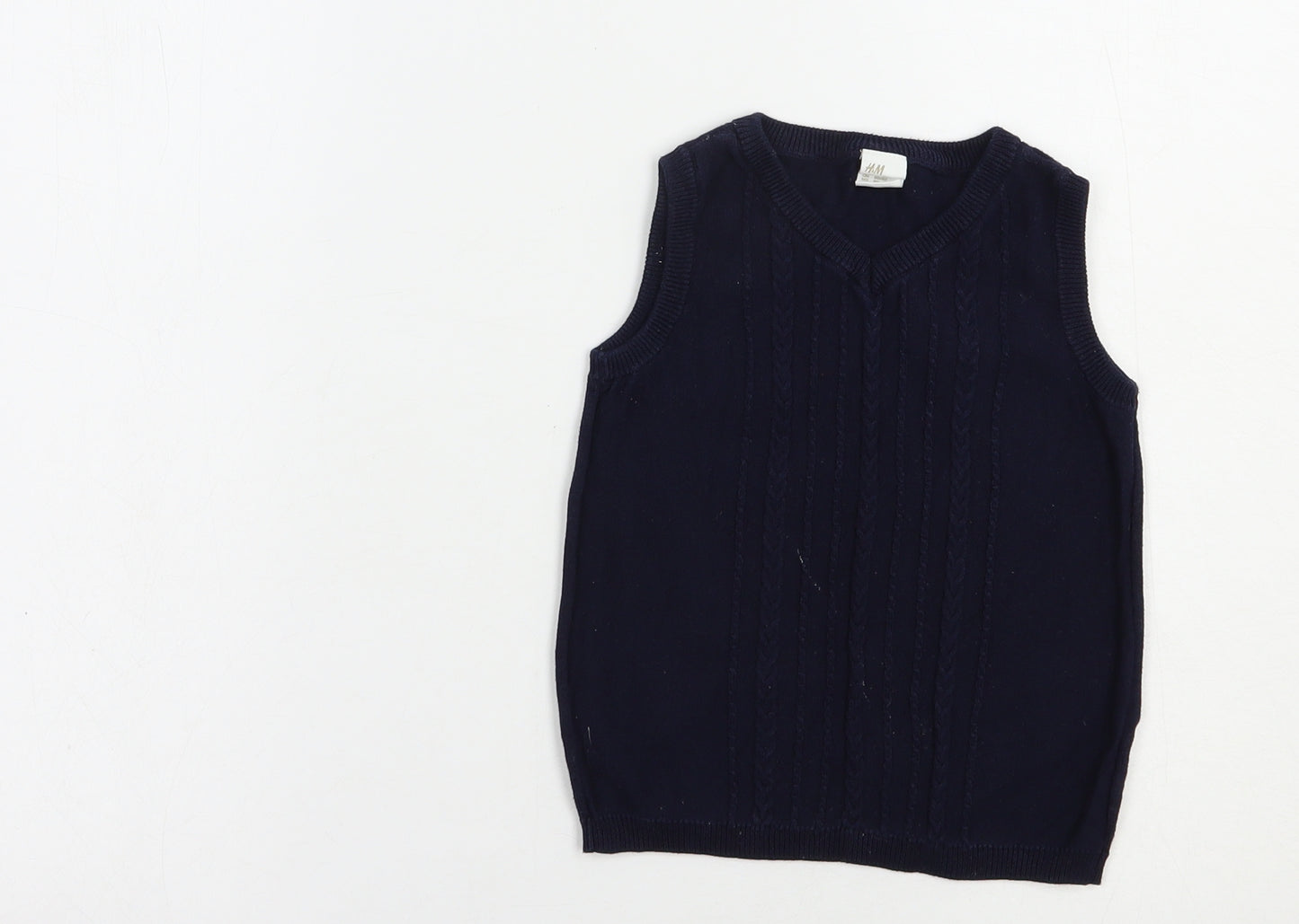H&M Baby Blue  Cotton Vest Jumper Size 18-24 Months  Pullover