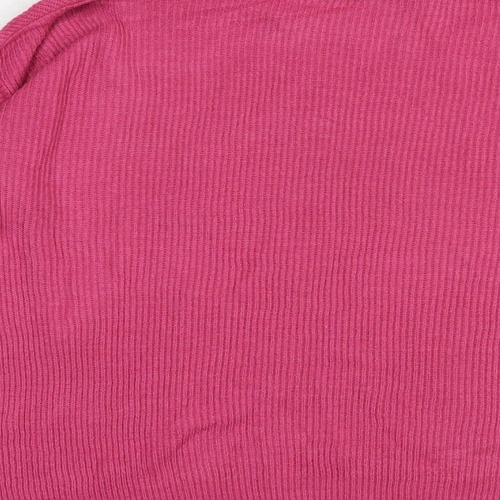 NEXT Womens Pink Roll Neck  Acrylic Pullover Jumper Size 10