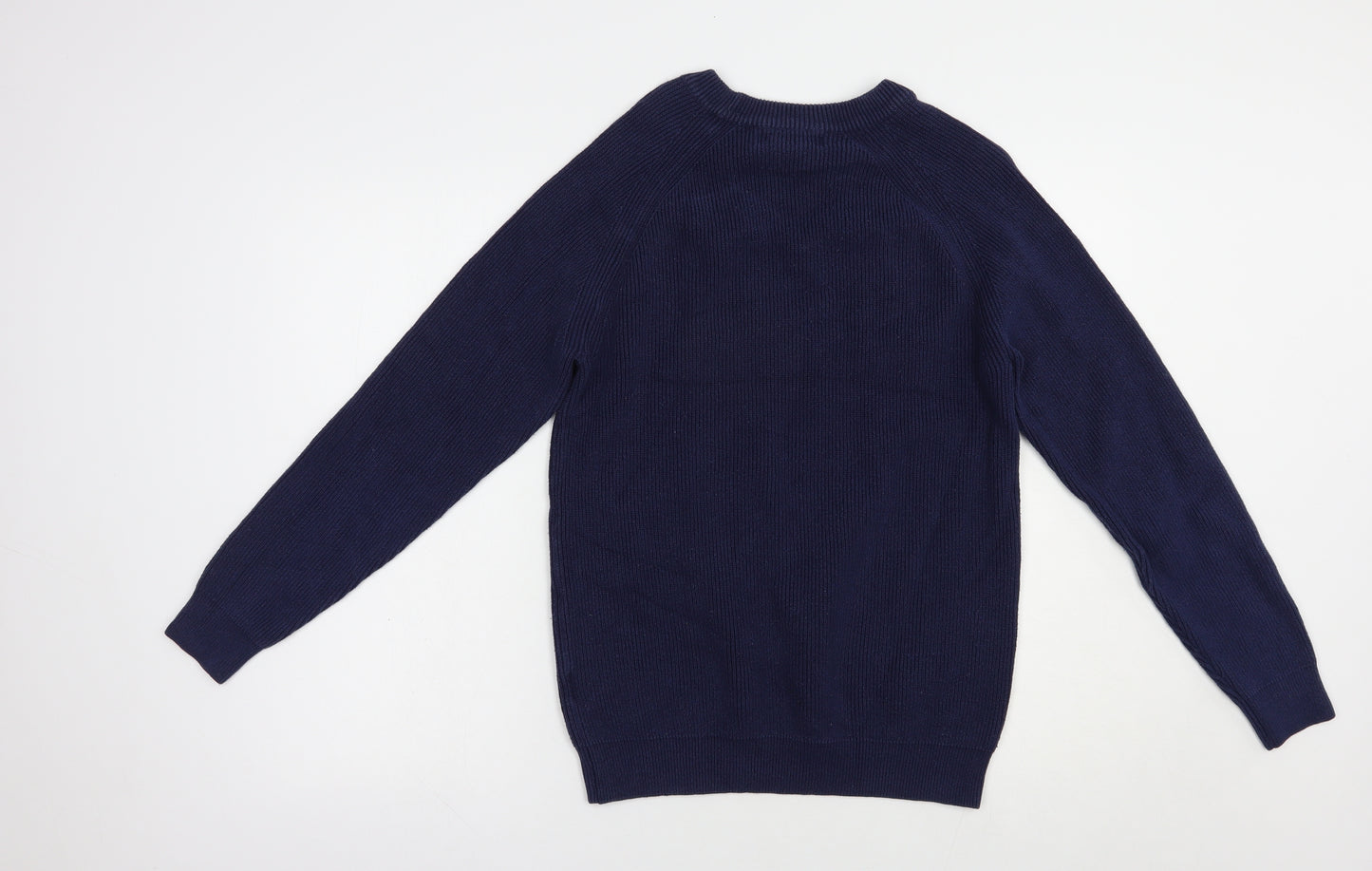 Primark Mens Blue Crew Neck  Cotton Pullover Jumper Size L