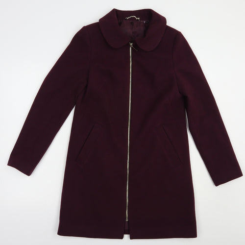 F&F Womens Purple   Biker Coat Size 6  Zip