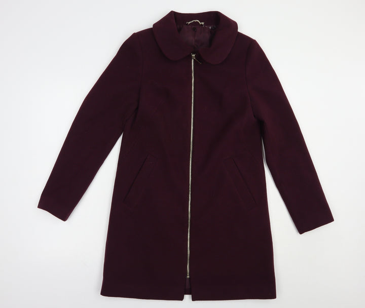 F&F Womens Purple   Biker Coat Size 6  Zip