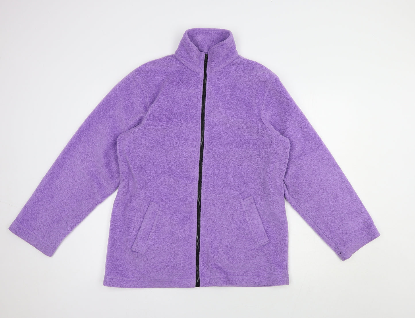 Pure Womens Purple  Polyester Full Zip Sweatshirt Size M  Zip