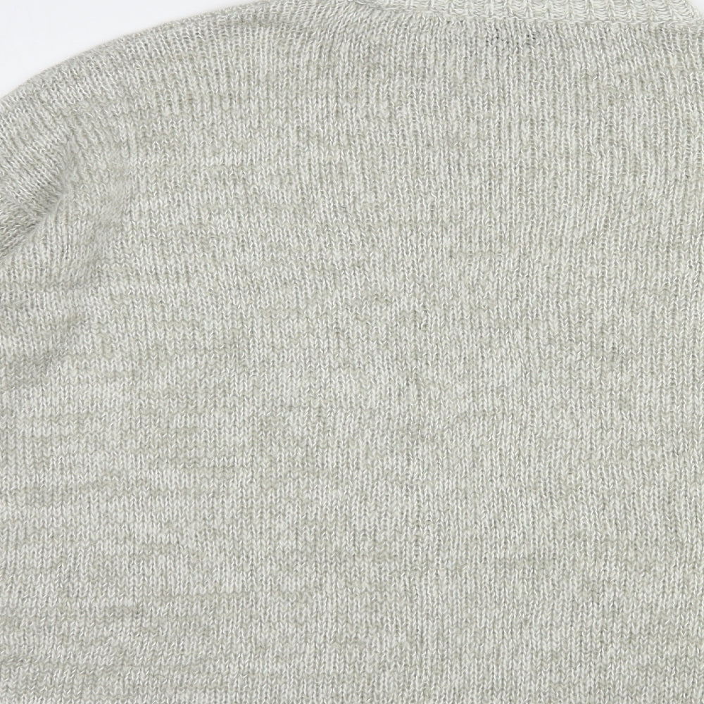 New Look Womens Grey High Neck  Acrylic Pullover Jumper Size M