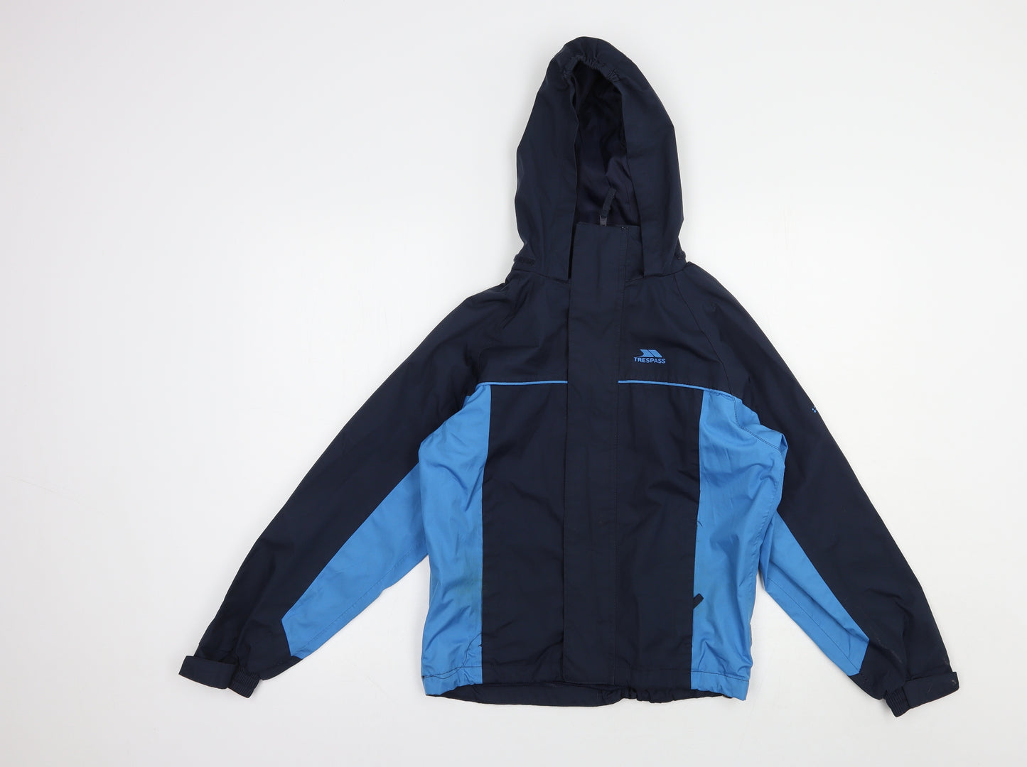 Trespass Boys Blue Colourblock  Windbreaker Jacket Size 9-10 Years  Zip