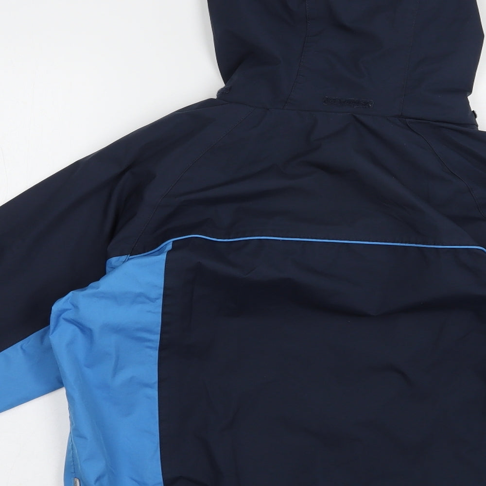 Trespass Boys Blue Colourblock  Windbreaker Jacket Size 9-10 Years  Zip