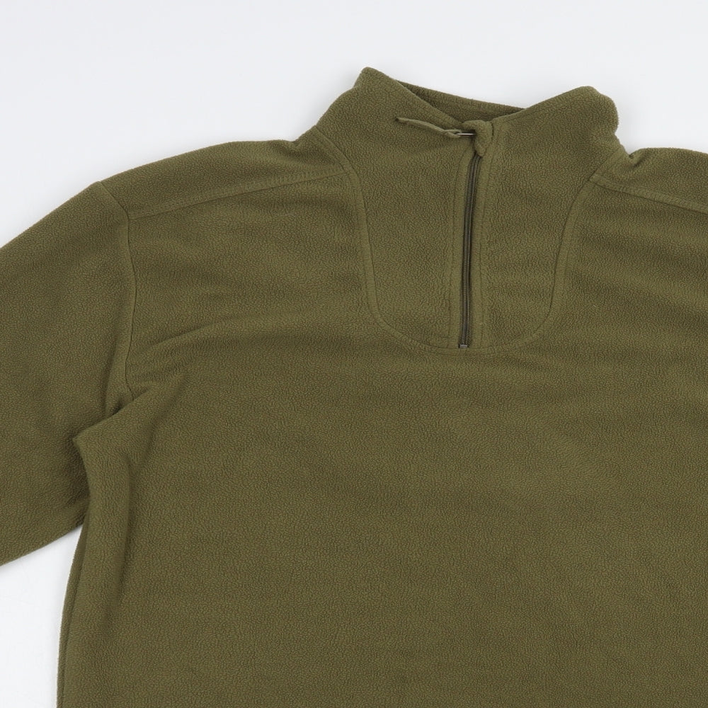 Preworn Mens Green  Polyester Pullover Sweatshirt Size M   - combat undershirt thermal