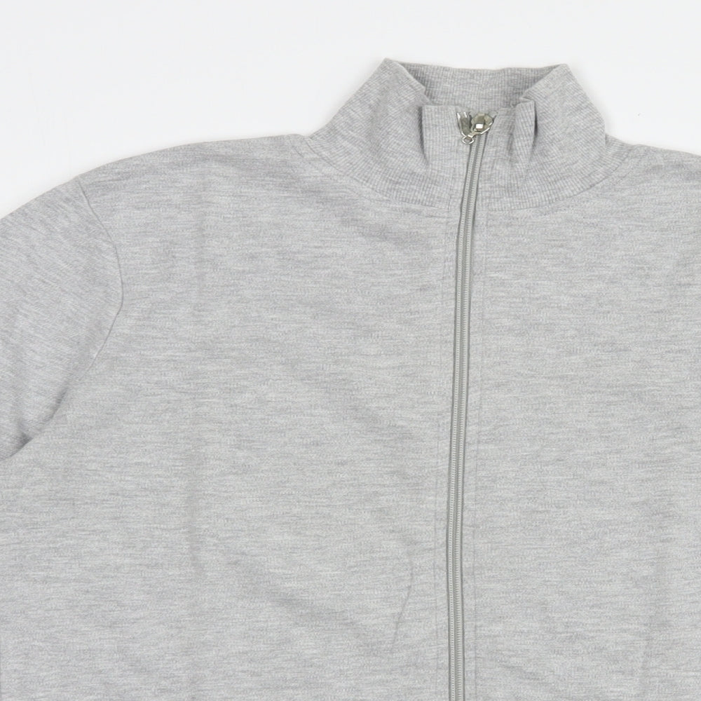 MK Womens Grey  Cotton Full Zip Sweatshirt Size 12  Zip