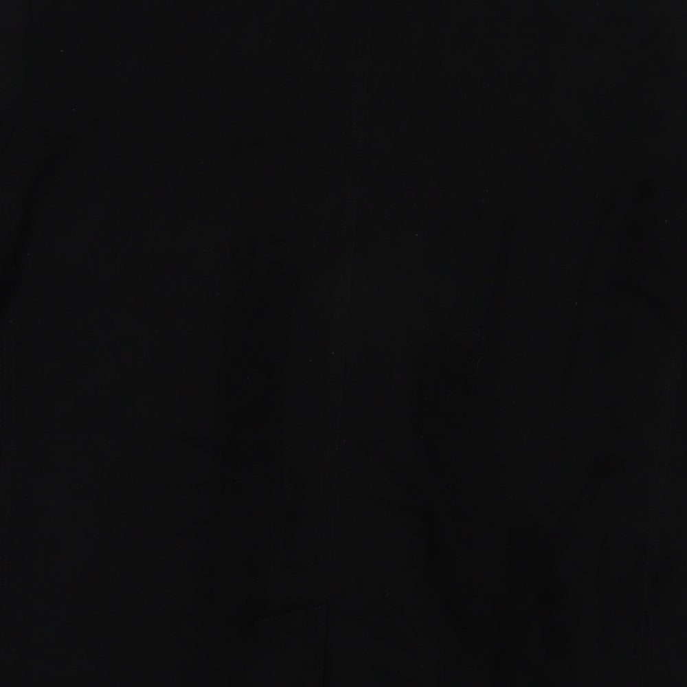 NEXT Mens Black   Pea Coat Coat Size XL  Button