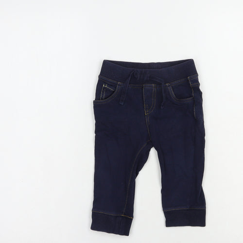 Gap Baby Blue  Cotton Jogger Trousers Size 12-18 Months  Drawstring