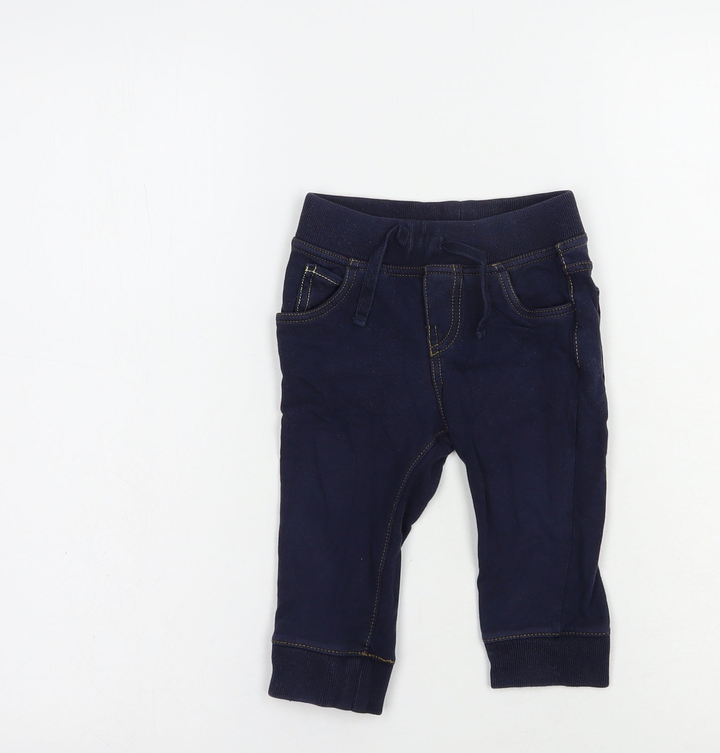 Gap Baby Blue  Cotton Jogger Trousers Size 12-18 Months  Drawstring