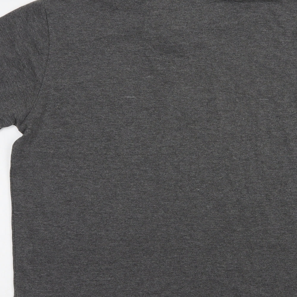 Slazenger Mens Grey  Polyester  Polo Size S Collared Button
