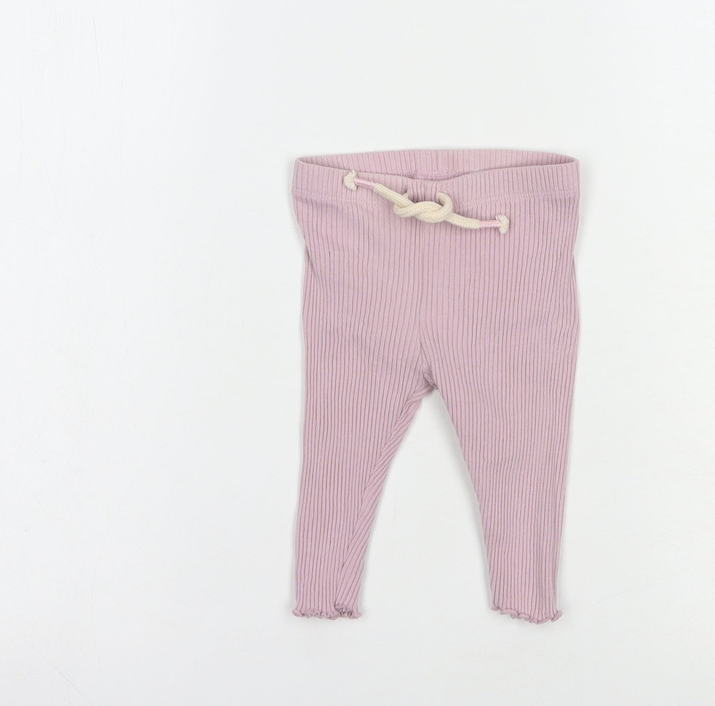 NEXT Baby Pink  Cotton Jogger Leggings Size 6-9 Months  Drawstring