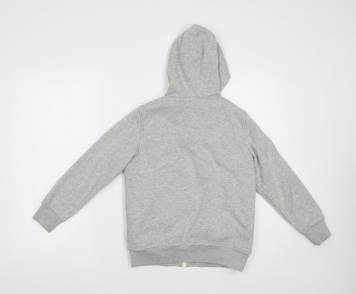 Terranova Girls Grey  Polyester Full Zip Hoodie Size 8-9 Years  Zip
