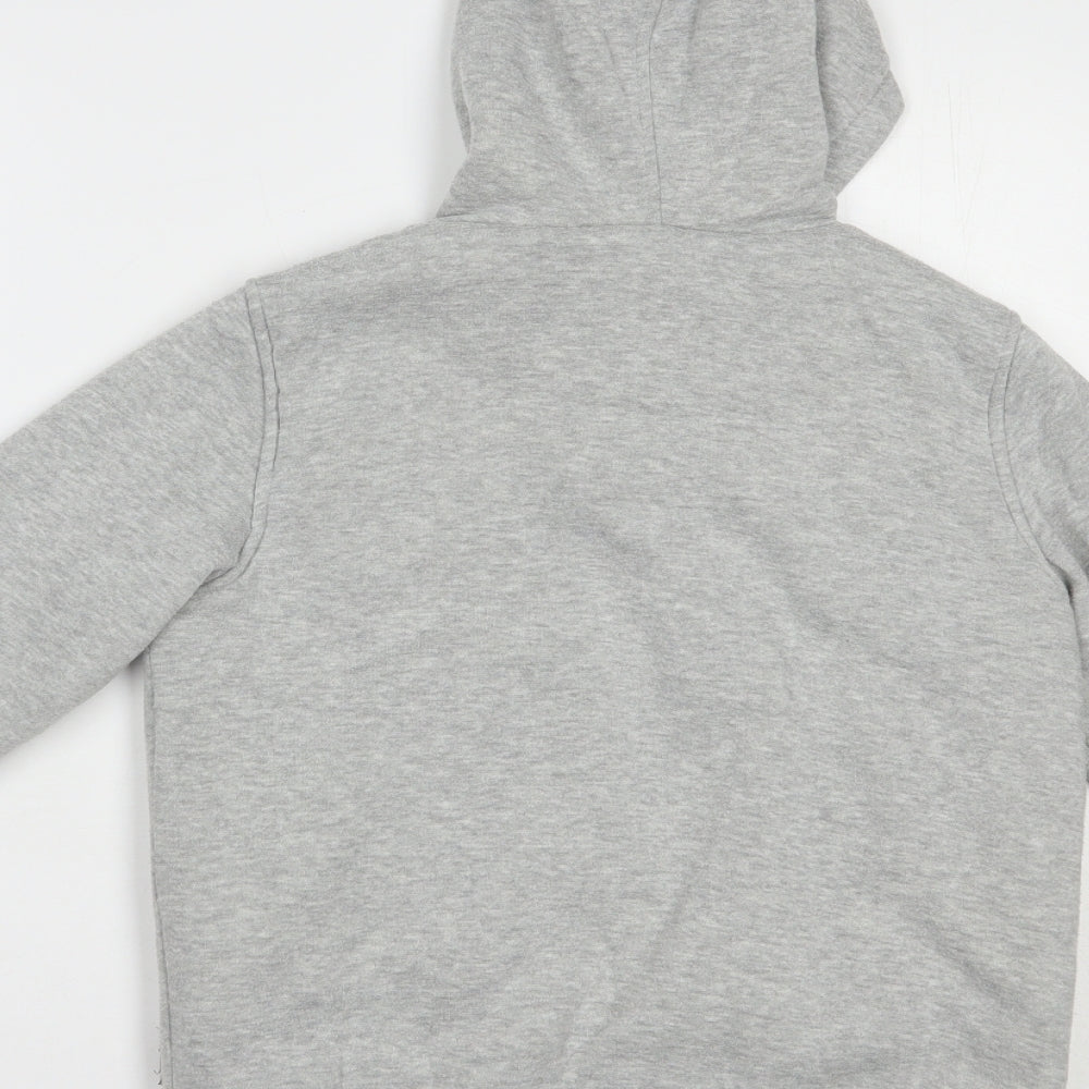 Terranova Girls Grey  Polyester Full Zip Hoodie Size 8-9 Years  Zip