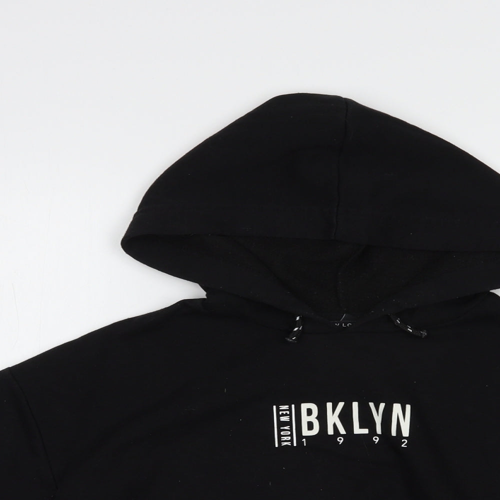New Look Girls Black  Polyester Pullover Hoodie Size 10-11 Years  Pullover - Brooklyn N.Y.
