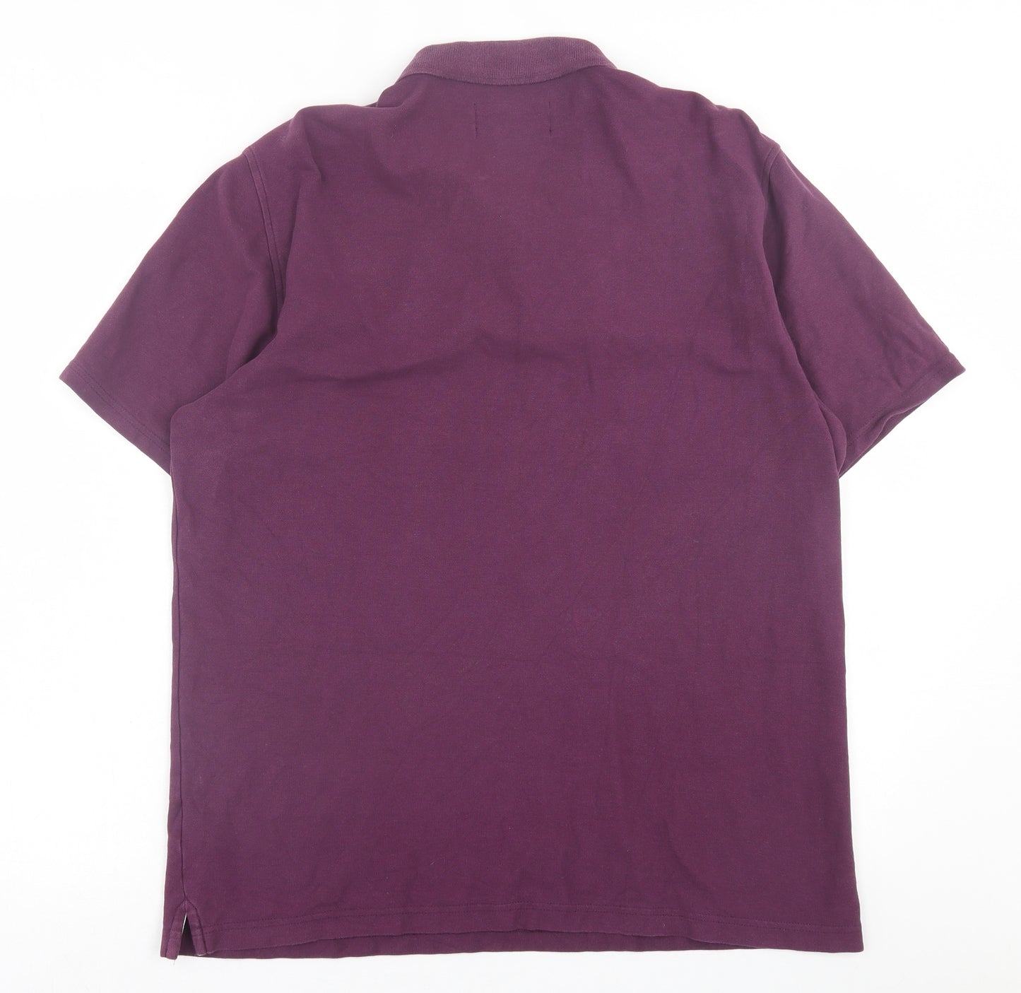 Penguin Mens Purple  Cotton  Polo Size 2XL Collared Button