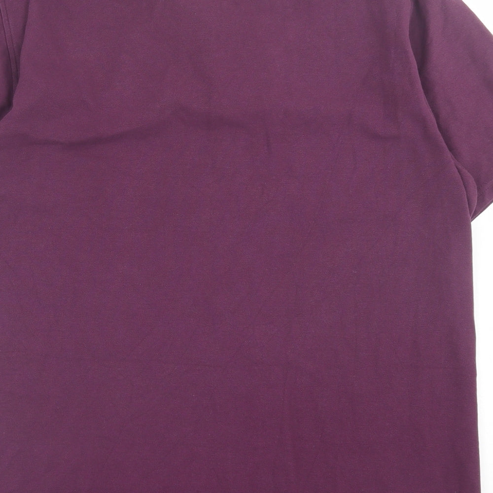 Penguin Mens Purple  Cotton  Polo Size 2XL Collared Button
