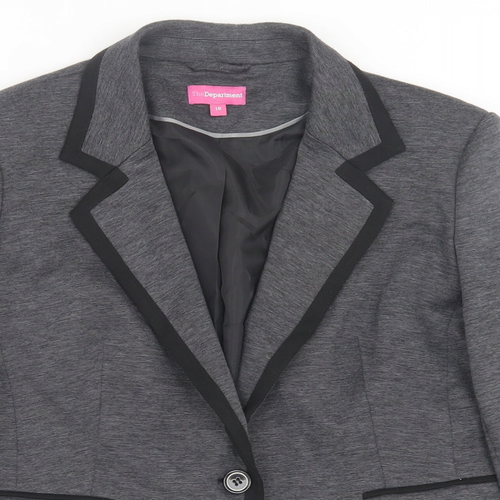 The Department Womens Grey   Jacket Blazer Size 16  Button