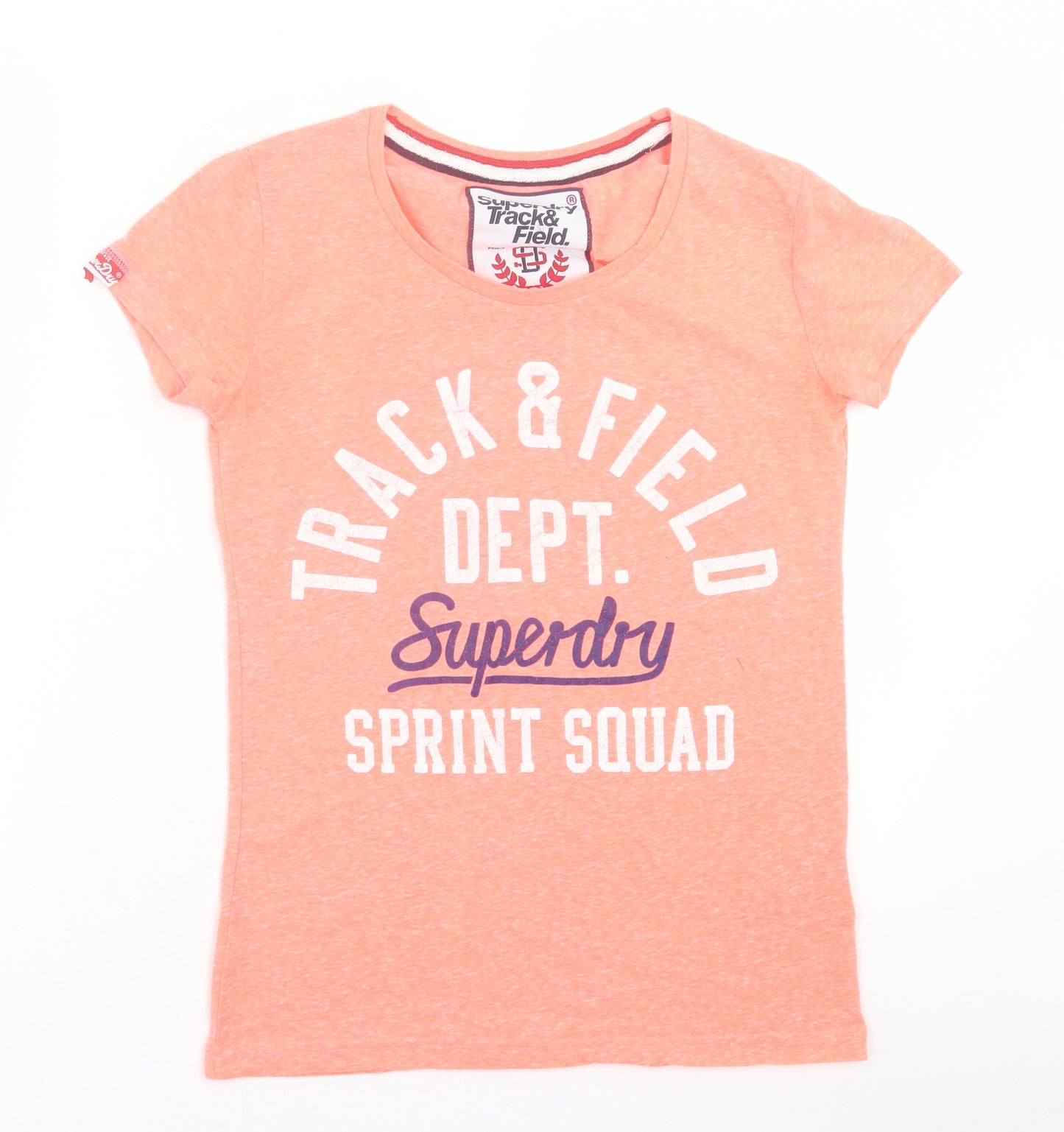 Superdry Mens Pink  Polyester  T-Shirt Size XS Crew Neck