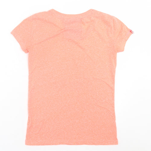 Superdry Mens Pink  Polyester  T-Shirt Size XS Crew Neck
