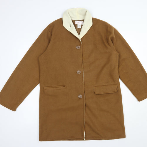 Neuville Womens Brown   Pea Coat Coat Size 12  Button