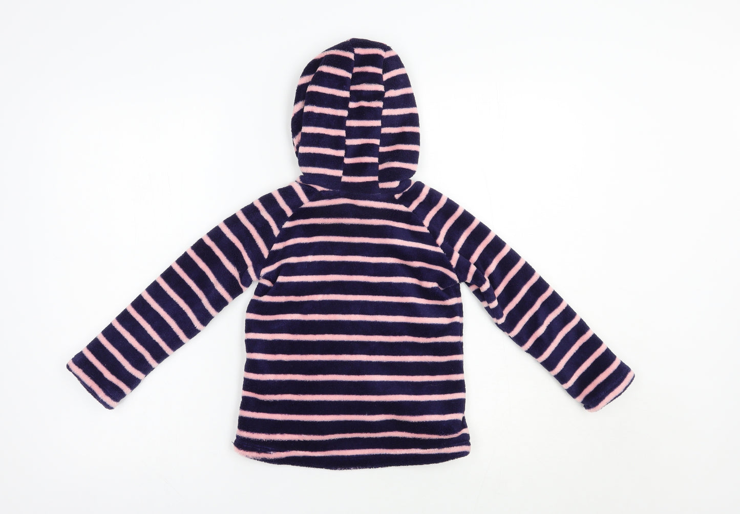 Tesco Girls Blue Striped Polyester Pullover Hoodie Size 4-5 Years  Pullover - Peppa Pig
