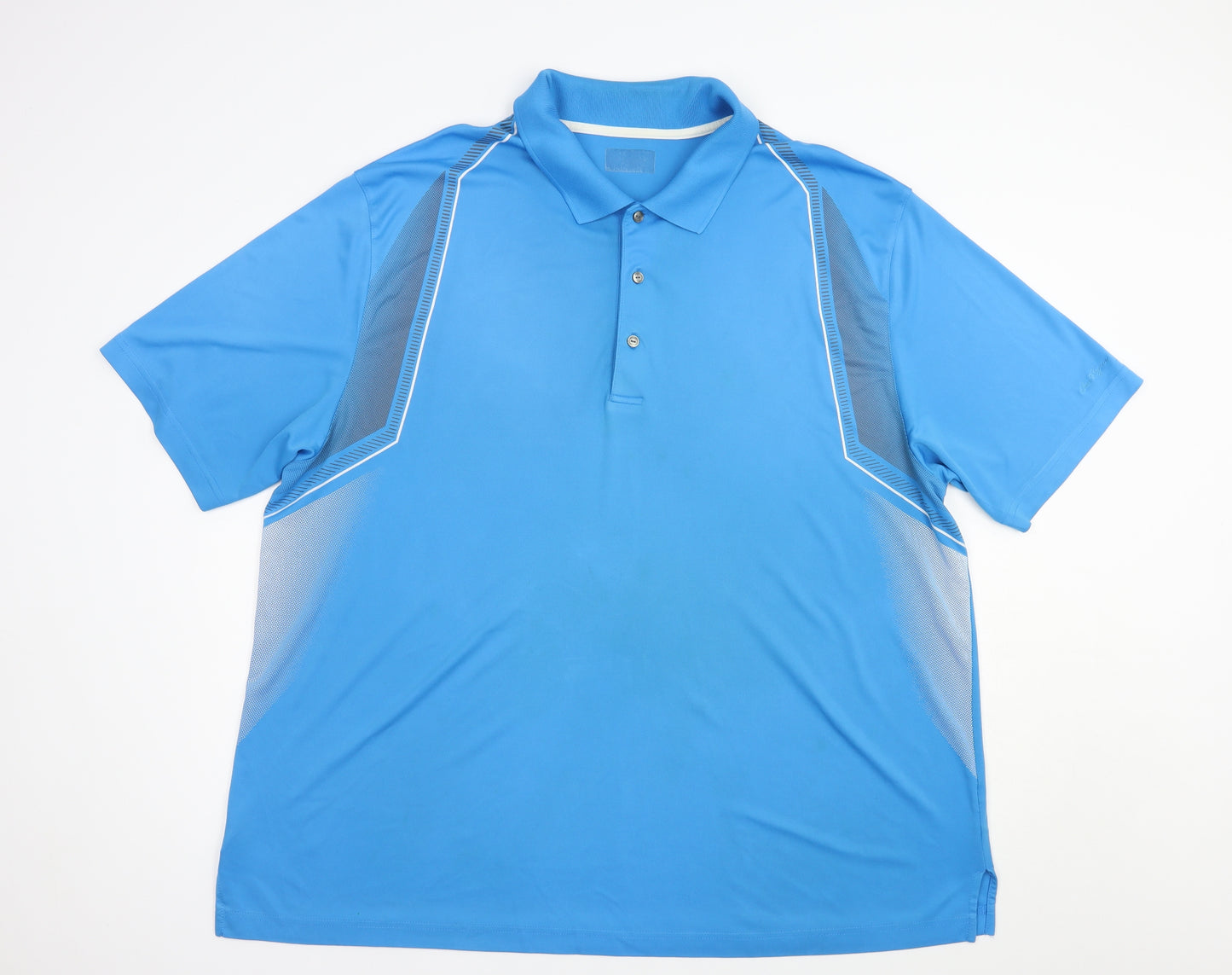 Ben Hogan Mens Blue  Polyester  T-Shirt Size 3XL Collared