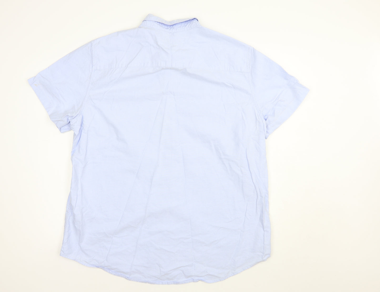 F&F Mens Blue  Cotton  Button-Up Size 2XL Collared Button