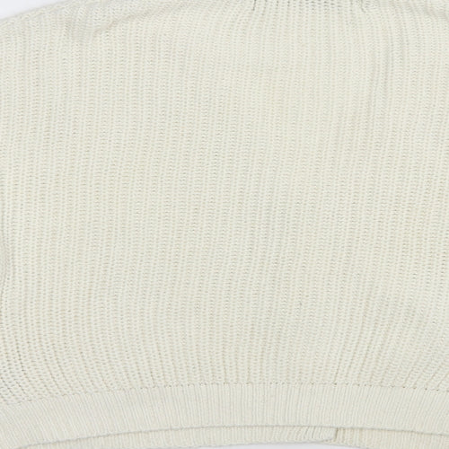 Primark Womens Ivory V-Neck  Cotton Cardigan Jumper Size 10