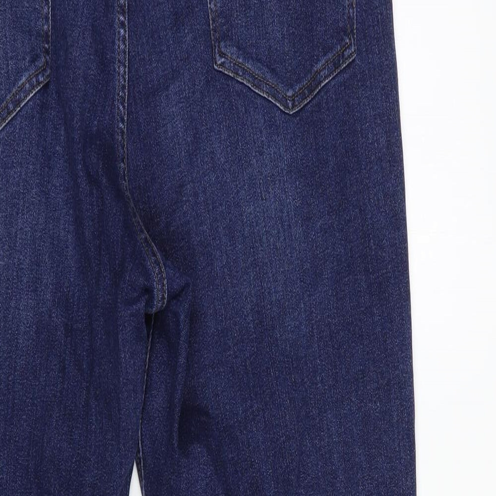 F&F Womens Blue  Cotton Straight Jeans Size 20 L30 in Regular Button