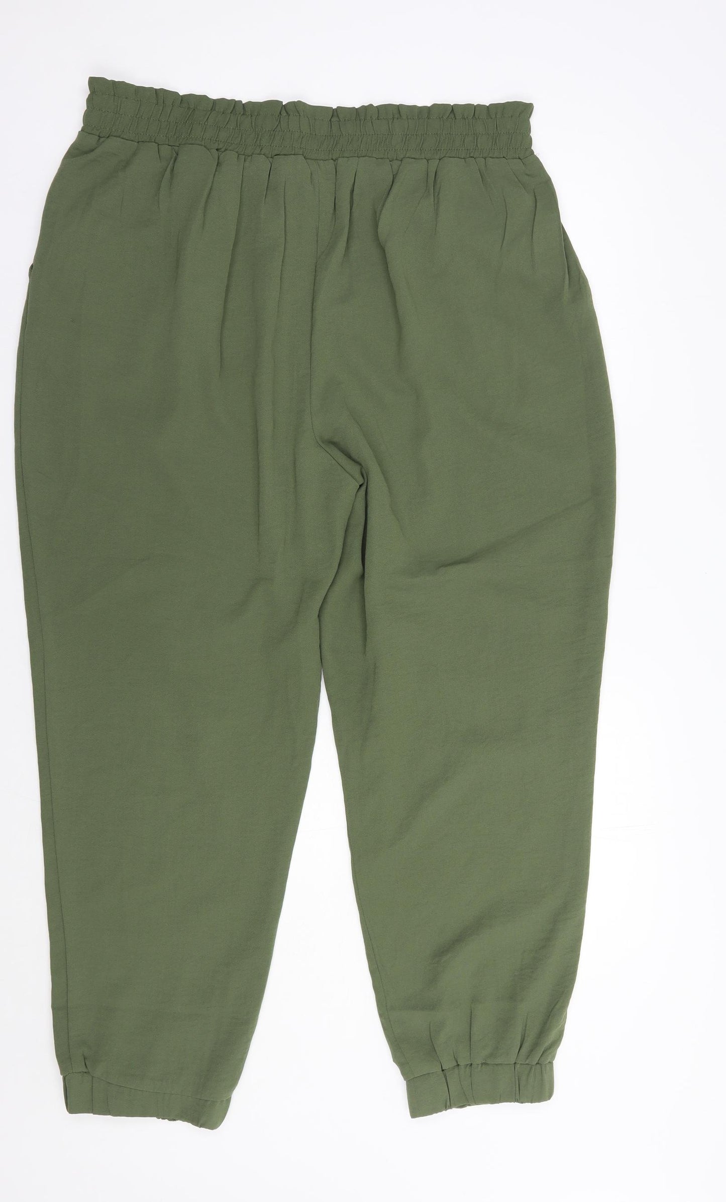 New Look Womens Green  Polyester Trousers  Size 16 L27 in Regular Drawstring