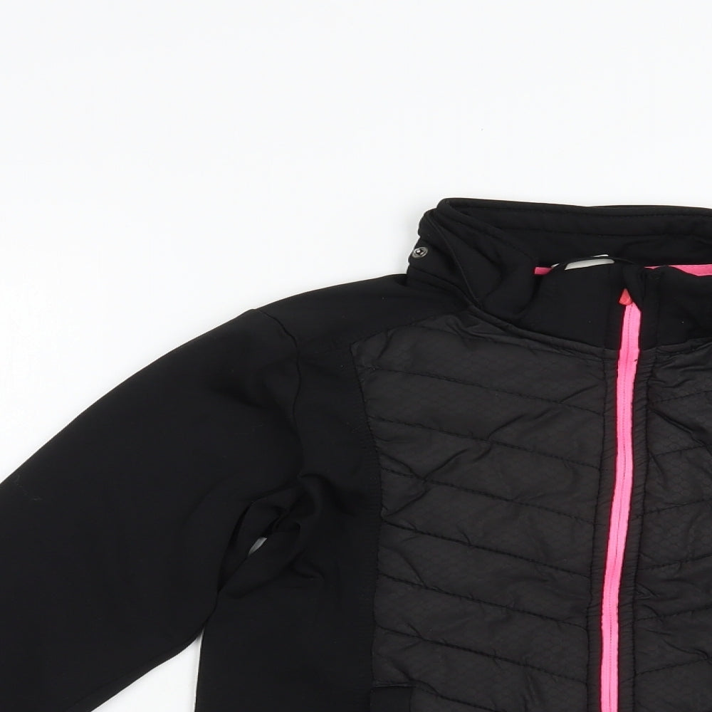 H&M Girls Black   Basic Jacket Jacket Size 11-12 Years  Zip