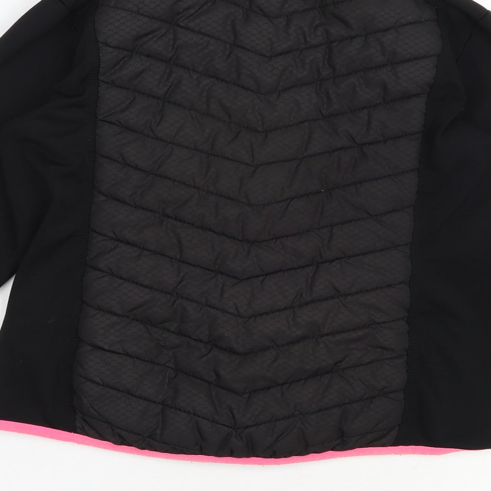 H&M Girls Black   Basic Jacket Jacket Size 11-12 Years  Zip