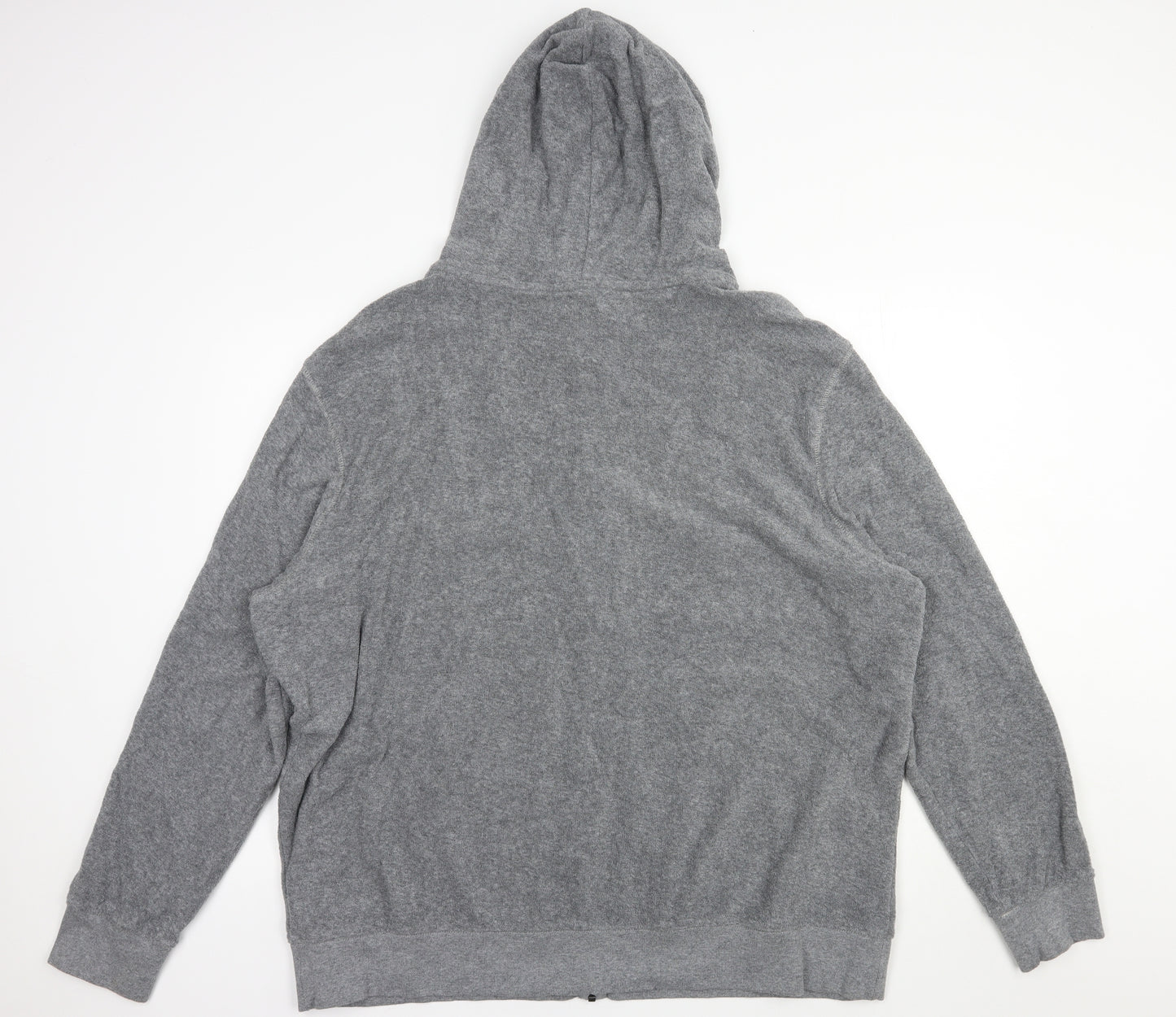 Marks and Spencer Mens Grey  Cotton Full Zip Hoodie Size 2XL