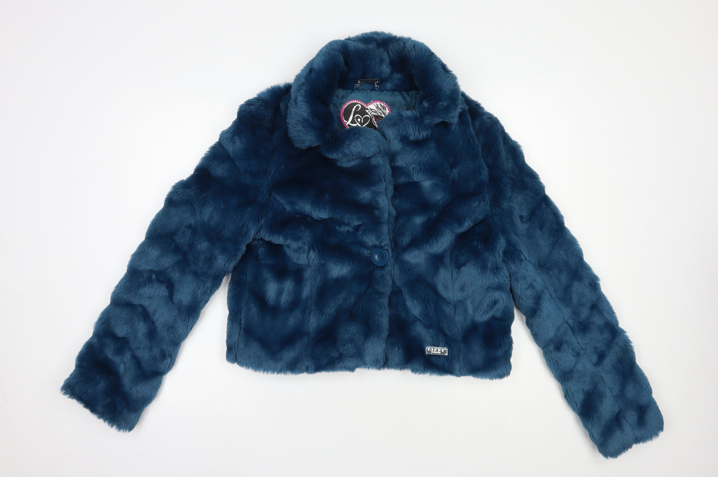 Lipsy London Womens Green   Jacket  Size 14  Button - Faux Fur