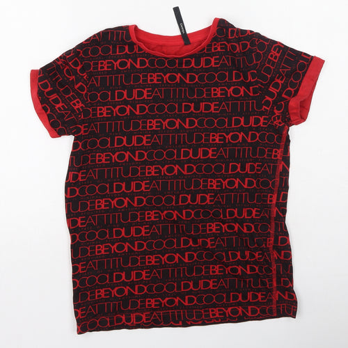 George  Boys Multicoloured  Cotton Basic Button-Up Size 10-11 Years Round Neck