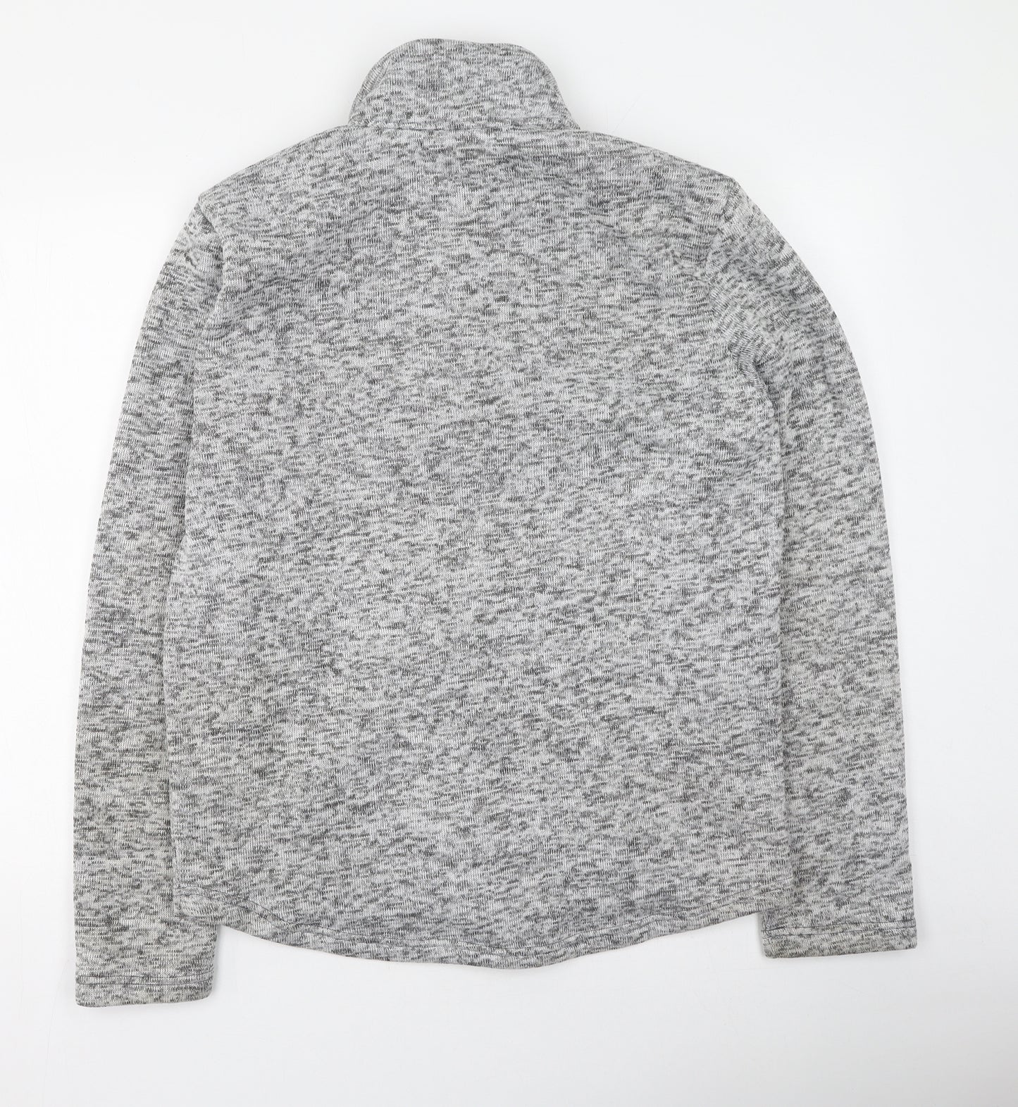 Crane Mens Grey High Neck  Polyester Full Zip Jumper Size L