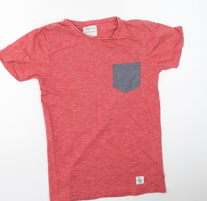 Nanny State Womens Multicoloured  Cotton Basic T-Shirt Size XS Round Neck