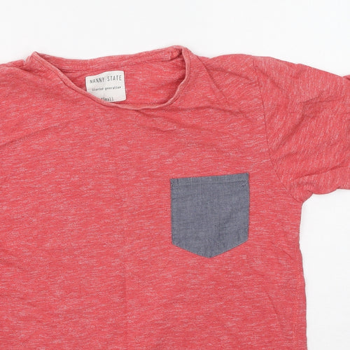 Nanny State Womens Multicoloured  Cotton Basic T-Shirt Size XS Round Neck