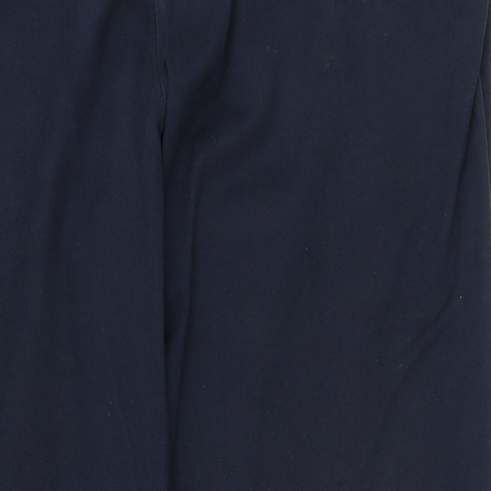 Marks and Spencer Mens Blue  Cotton Trousers  Size 42 L33 in Regular