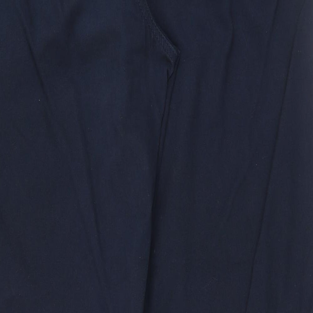 Marks and Spencer Mens Blue  Cotton Trousers  Size 42 L33 in Regular