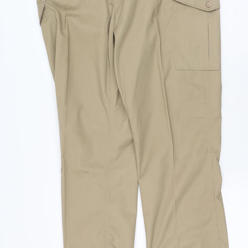 Preworn Mens Brown  Polyester Trousers  Size 42 in L26 in Regular