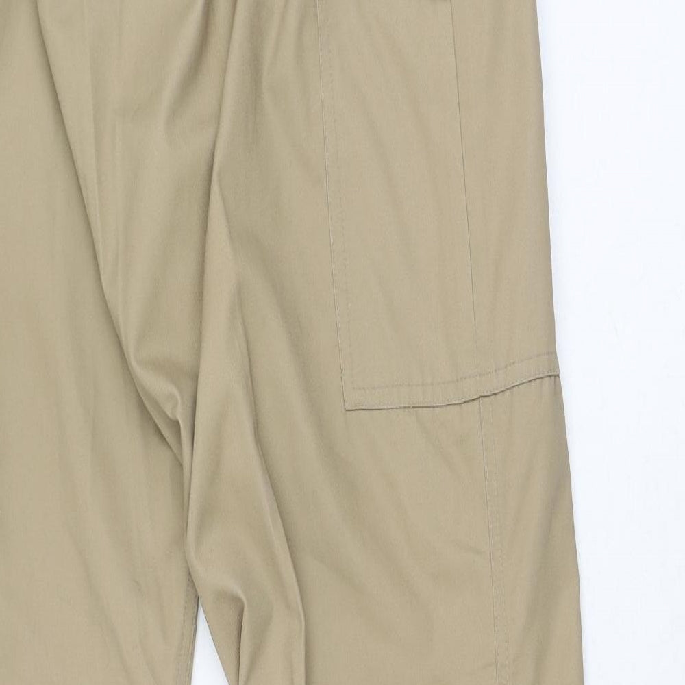 Preworn Mens Brown  Polyester Trousers  Size 42 in L26 in Regular