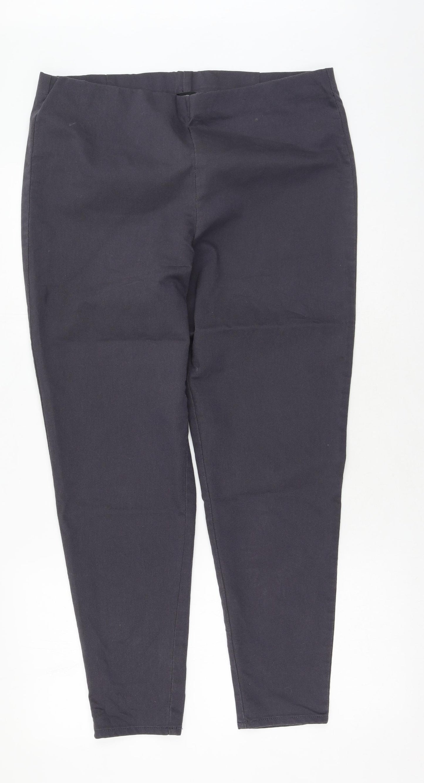 George  Womens Grey  Cotton Jegging Trousers Size 18 L37.5 in Regular