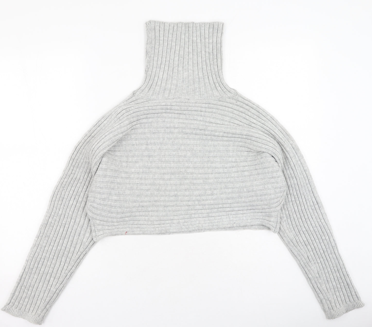 New Look Womens Grey High Neck  Acrylic Pullover Jumper Size L