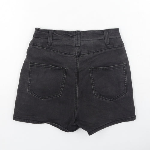 Denim & Co. Womens Grey  Cotton Hot Pants Shorts Size 6 L3 in Regular