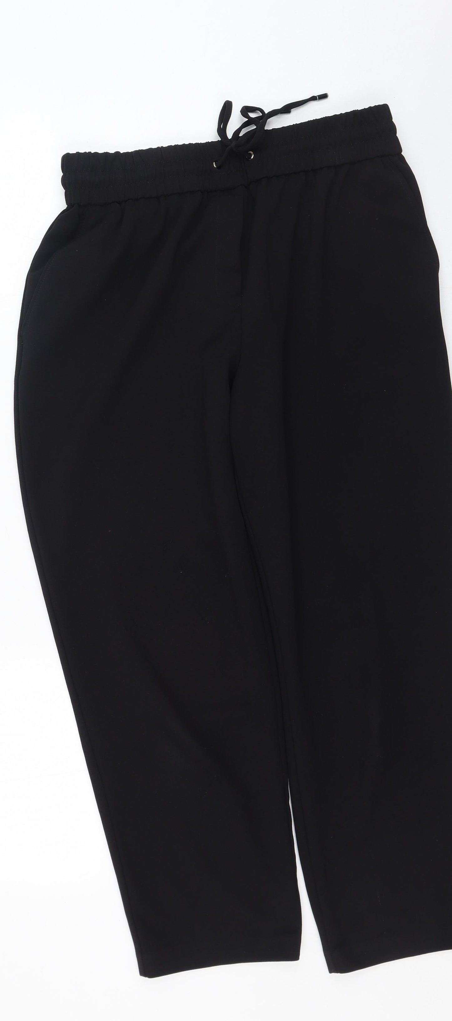 Primark Womens Black  Polyester Jogger Trousers Size 14 L26 in Regular
