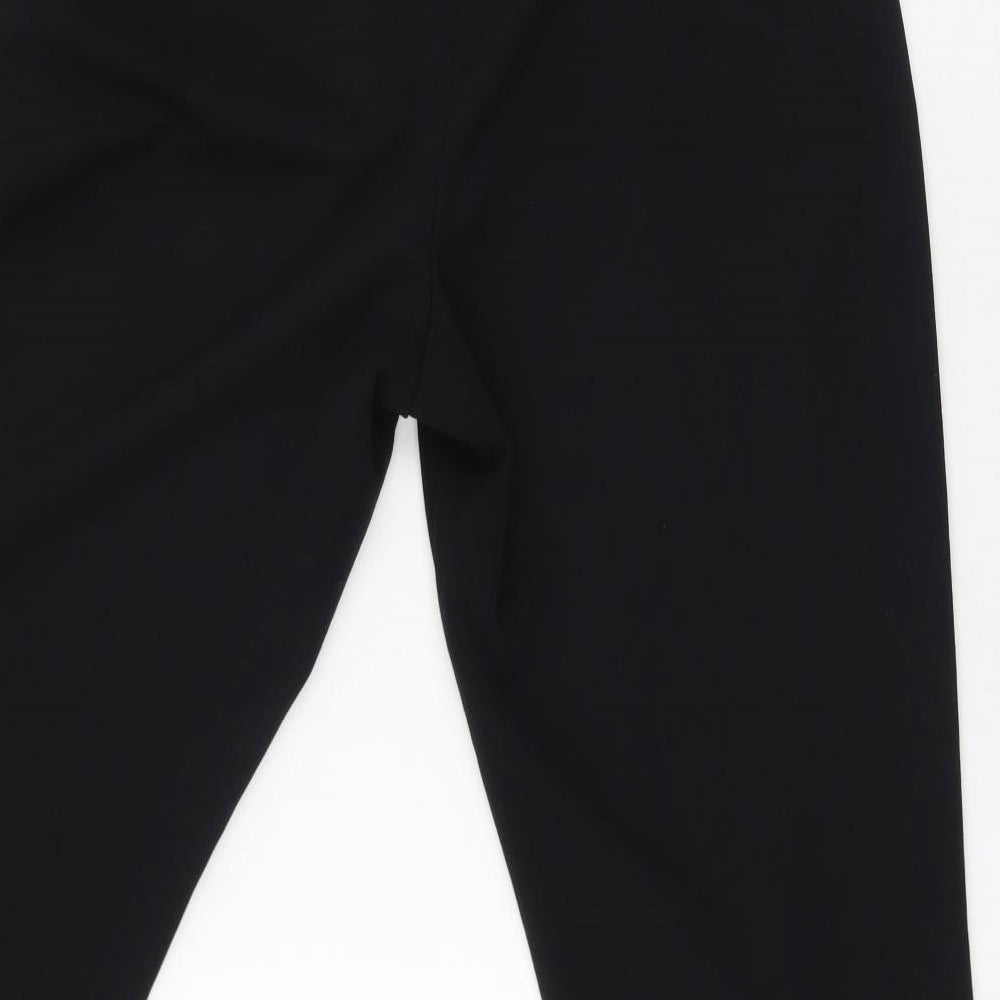 Primark Womens Black  Polyester Jogger Trousers Size 14 L26 in Regular